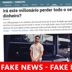 Anúncios Fake News Gratorama