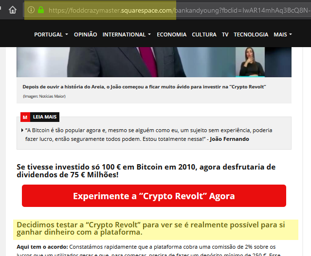 Crypto Revolt revela que grupo de burlões também está por detrás da fraude Gratorama