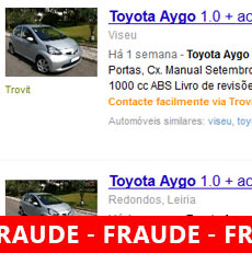 Burla Online falsos anúncios automóveis usados