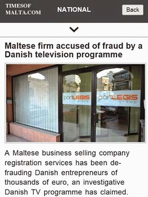 Panlegis, empresa conhecida por criar empresas em paraísos fiscais para mais tarde vender foi acusada de fraude