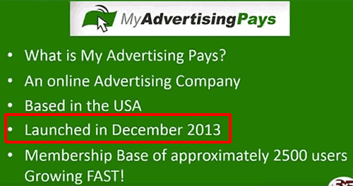 Slide fraude My Advertising Pays