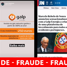 Presidente Marcelo Rebelo de Sousa e GALP vítimas das fake news bitcoin