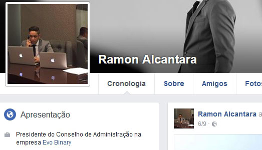 Ramon Alcantara, CEO da fraude EvoBinary
